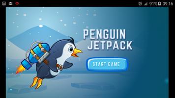 Pinguim Jetpack Cartaz