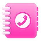 Pink Dialer Contact app free أيقونة