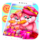 Rosa niedliches Teddy-Thema APK