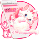 Pink Cute Kitty Cat Cartoon Theme APK