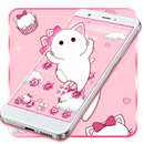 Pink Cute Cloud.Cat Theme APK