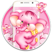 Cute Pink Cartoon Lovely Elephant