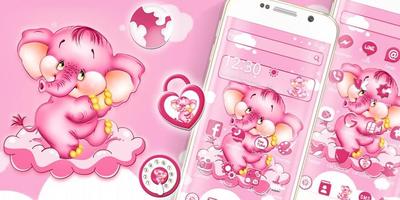 Cute Pink Cartoon Lovely Elephant screenshot 3