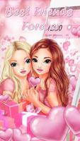 Thème Pink Cute Girls Affiche