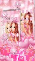 Thème Pink Cute Girls capture d'écran 2