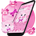 Roze schattig Kitty-thema-icoon