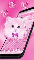 Pink Cute Kitty Theme 海报