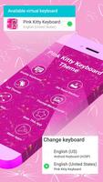Pink Kitty Keyboard Affiche