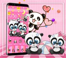 粉紅色的可愛可愛的熊貓 截圖 2