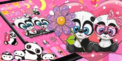 Rose mignon joli panda capture d'écran 3