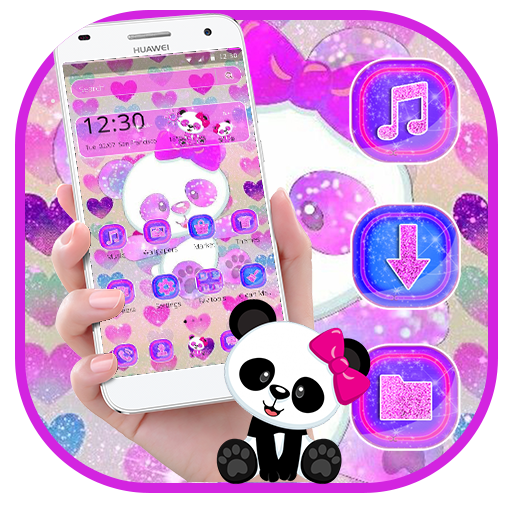 Cute Pink Panda Theme