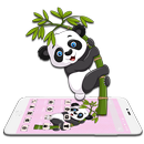 Pink Cute Panda Bamboo Theme APK