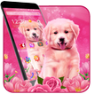 Pink Cute Puppy Theme