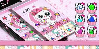Pink Cupcake Cute Pink Kitty captura de pantalla 3