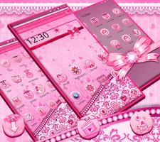 Tema de Pink Bow Launcher captura de pantalla 2