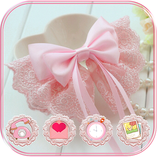Pink Lace Ribbon Theme