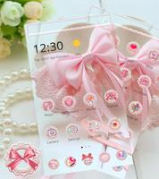 Rosa Spitze Band Thema Pink Lace Ribbon Plakat