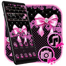 Pink Black Bowknot Theme APK