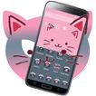 Pink Blue Cute Cat Theme