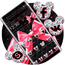 Pink Black Minnie Bowknot Theme APK