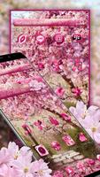 Розовая тема цветущей вишни скриншот 2