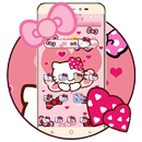 Pink Bowknot Princess Kitty Theme APK