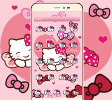 Pink Bowknot Princess Kitty Theme screenshot 1