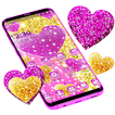 Pink Gold Glitter Heart Theme