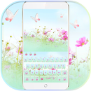Pink Flowers Keyboard Theme APK