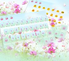 Pink Flowers Keyboard Theme screenshot 1