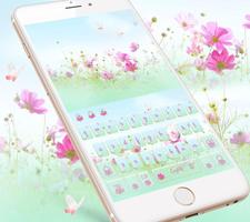 Pink Flowers Keyboard Theme screenshot 2