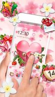 Pink Flower Love Heart Theme 截图 2