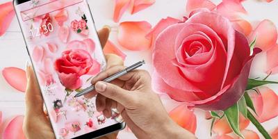 Pink Fresh Rose Theme اسکرین شاٹ 3