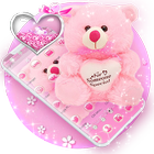 Pink Cuteness Teddy Bear Theme أيقونة