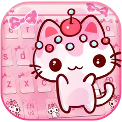 Pink love kitty theme live wallpaper so adorable APK Herunterladen