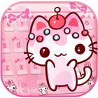 Pink love kitty theme live wallpaper so adorable icône