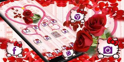 3 Schermata Pink Kitty Red Rose Theme