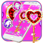 Pink Heart  Diamond Theme icon