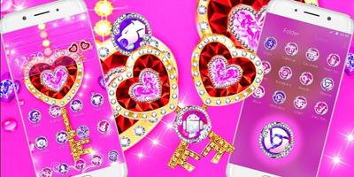 Pink Heart  Diamond Theme screenshot 3