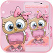 ”Cartoon Pink Bow Owl Theme