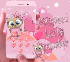 Cartoon Pink Bow Owl Theme syot layar 3