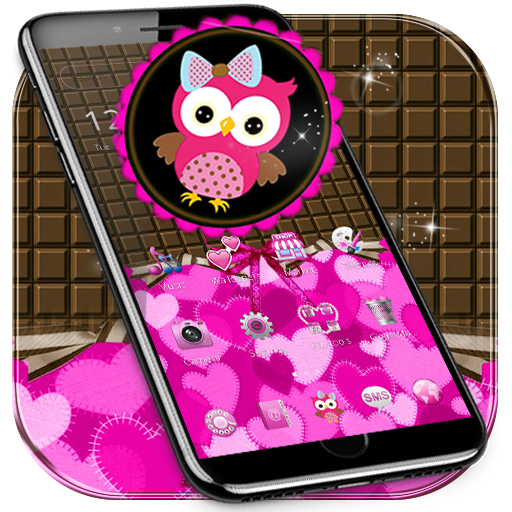 Lovely Owl Theme Pink Bow Owl