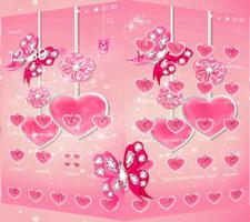 Różowy temat Miłość serce screenshot 2