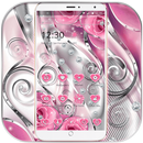 ピンクのバラのダイヤモンド愛のテーマPink rose diamond love APK