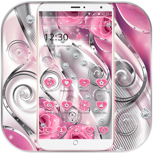 Rosa Rose Diamant Liebe Thema Pink rose love