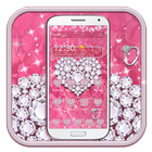Pink Diamond Valentines Day Rose Theme ikon
