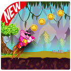The pink tiger jungle: Super Adventure world icône