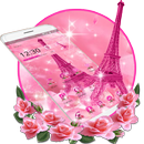 Pink Paris Eiffel Tower Theme APK