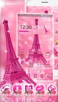 Pink Paris Eiffel Tower Theme скриншот 1