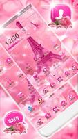 Pink Paris Eiffel Tower Theme screenshot 2